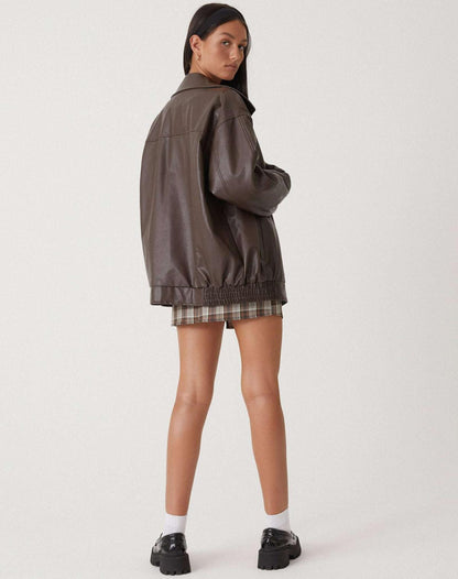 Brooke | Women's Vintage Oversized Leather Jacket