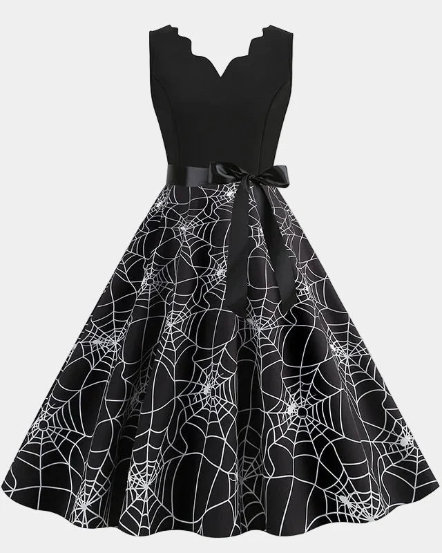 Women's Halloween Spider Web Dress