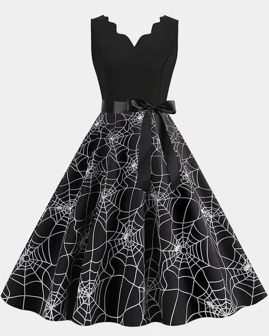 Women's Halloween Spider Web Dress
