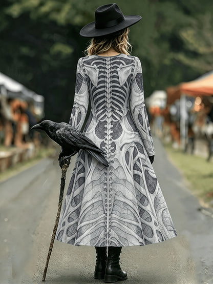 Women's Skeleton Halloween Costume Dress