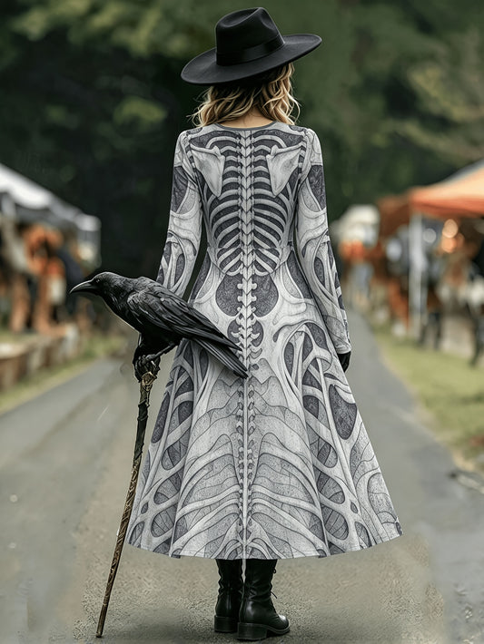 Women's Skeleton Halloween Costume Dress