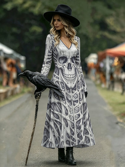 Women's Skeleton Halloween Costume Dress